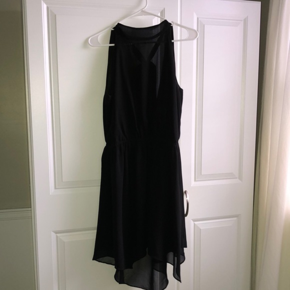 Anthropologie Pins‎ and Needles High Low Dress Black Size Small